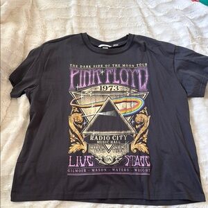 H&M Black Short Sleeve Tee with Graphic Design